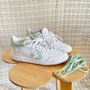 Converse Fastbreak Pro Mid White Mint Green Sneakers Womens Size 6